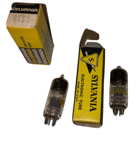 Sylvania #6ES5 Vintage Set Of Electronic Tubes  - $5.78