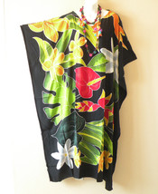 KG40 Gecko Batik Hand Painted Kaftan Caftan Kimono Hippy Maxi Dress up to 7X - £23.35 GBP