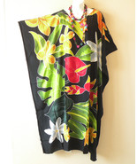 KG40 Gecko Batik Hand Painted Kaftan Caftan Kimono Hippy Maxi Dress up t... - £23.37 GBP