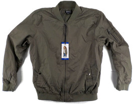 Buffalo Women&#39;s Boyfriend Style Bomber Jacket SZ L Military Green Olive ... - $17.99