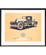 Vtg Bear Series Print Classic Autos Behr-Manning Troy NY 1928 Kissel Roa... - $220.67 MXN