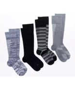 Tommie Copper 4PK UltraTemp UltraGuard Over Calf Socks L Large Black Str... - $41.37 CAD