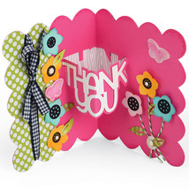 Sizzix Thinlits Die Thank You 3D Dropins Sentiment - $25.74