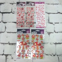 Sticko Scrapbooking Stickers Autocollants Lot Of 5 Lady Bugs Mushrooms H... - $11.88