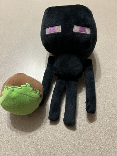 Minecraft Mojang Jinx Black Enderman Happy Explorer Plush Doll 7.5&quot; Stuf... - $6.93
