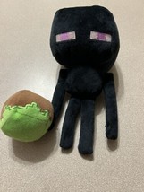 Minecraft Mojang Jinx Black Enderman Happy Explorer Plush Doll 7.5&quot; Stuf... - $6.93
