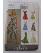 Vogue V8470 Misses Dress Fitted Bodice Fit and Flare  10 12 14 16 Some Cut - £7.76 GBP