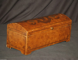 Classic Style Wooden Ring Watch Jewelry Box w Tray &amp; Velvet Lined Organizer - £21.35 GBP