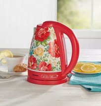 Hamilton Beach ~ Pioneer Woman ~ Vintage Floral Red ~ 1.7 Liter Electric Kettle - £46.78 GBP