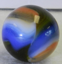 #18263m Colorful Vintage Peltier Glass Swirl Marble .65 Inches - £14.36 GBP