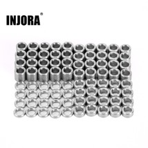 INJORA 80PCS M2.5 Flat Stainless Steel Washers Spacers For 1/18 RC Crawler TRX4M - £7.25 GBP