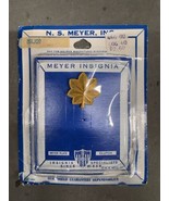 Vietnam N.S. Meyer Major Rank Insignia Gold Oak Leaf NOS Army Uniform Pi... - $10.60