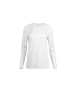 Blue Mountain YLK-1071 White Women&#39;s Long-Sleeve Solid Scoop Neck T-Shir... - $523.00 MXN
