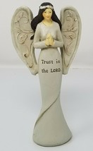 Angel Figurine Trust in The Lord Hand Painted Gray Vintage - £12.01 GBP
