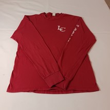ES Sports Apparel LC Looms Men&#39;s Red Cotton Long Sleeve T-Shirt Crewneck... - $165.69 MXN