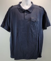 Vintage Marc Ecko Cut &amp; Sew NYC Men&#39;s Blue Collared Cotton Polo Shirt Si... - $9.89