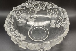 Mikasa WALTHER glass Germany.Raised Heavy Crystal Glass Bowl Floral 8.5 inch - £17.08 GBP