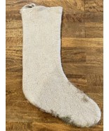 ROOTS Felted Wool 18 inch Christmas Stocking Woodland Deer Holiday - $27.83