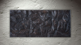 Wooden Wall Sculpture – Hand-Carved Panel 90 × 40 cm - $109.29