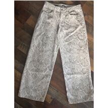 Wild Fable Wide Leg Snake Animal Print Low Rise Baggy Jeans Size 8R Zip ... - $19.79