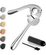 Kitessensu High Effective Premium Garlic Press Set, With Silicone Garlic... - $21.06 CAD