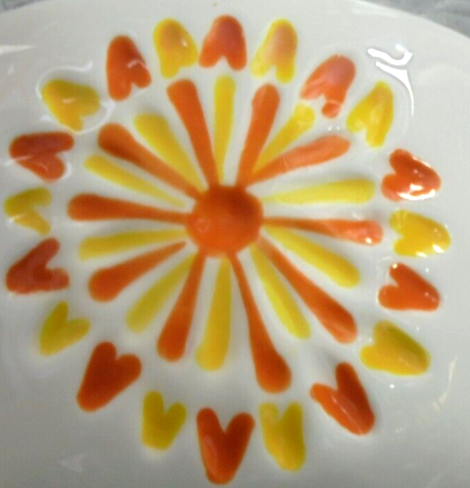 Starbucks 2007 White Yellow Starburst Flower Coffee Tea Mug Hand Painted RARE Item image 5