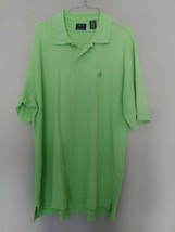 Izod Shirt Golf Green Size Large Solid Short Sleeve - $9.32