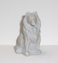 Mosser Glass Gray Marble Satin Collie Dog Sheltie Figurine Made In USA - £29.35 GBP