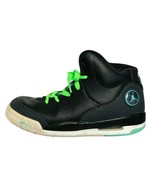 Nike Air Jordan Black White High Top Sneakers Aqua Logo Boys 5 Youth 819473 - £19.16 GBP