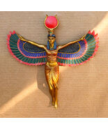 Ancient Egyptian Goddess Isis With Open Wings Wall Decor Isis Ra Deity P... - $822.33 MXN