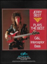 Jerry Best (Lion band) 1988 G&amp;L Interceptor Bass Guitar ad 8 x 11 advert... - £3.32 GBP