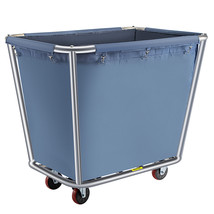VEVOR Basket Truck Steel Canvas Laundry Basket Cart 12 Bushel Camping Ha... - $152.99