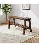 Intrinsic Haven Solid Pine Wood Storage Entryway Bench with Shelf, 36W x... - $156.80