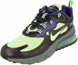 New / Box Nike Air Max 270 React (CT1617 001) Men Size 9.5 Blk/Grey/Purple/Green - £105.10 GBP