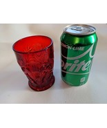 Vintage Mosser Verre Gobelet Inversée Chardon Rouge Rubis Ohio - $20.78