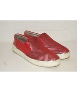 Michael Kors Women&#39;s Kyle Red Slip-On Perforated Sneakers Size 8.5M - $36.54 CAD
