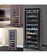 Shoe Organizer 10-Layers 9 Lattices Non-woven Fabric Cover Compact Rack ... - $34.90 CAD+