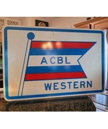 ACBL AMERICAN COMMERCIAL BARGE LINE WESTERN METAL SIGN 30&quot; X 20&quot; - $5,701.10 MXN