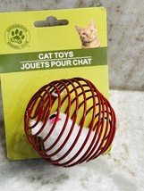 Greenbrier Kennel Club Cat Toy Red Round Ball w/ Mouse -NEW - $14.73