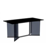 LeisureMod Modern Rectangular Table with Glass/Sintered Stone Top and St... - $1,497.17 CAD+