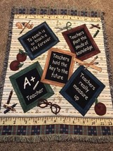 E- SCHOOL TEACHER CLASSROOM WOVEN THROW BLANKET A+ 65” X 48”  - $88.53 MXN