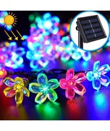 2PCS 7M IP65 Solar Panel Flowers String 50 LED Lights Christmas New Year... - $39.50