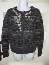 Eddie Bauer Lamb&#39;s Wool Blend Dark Gray Sweater Size S Women&#39;s Euc - £28.40 GBP