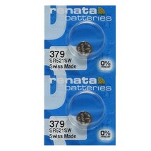Renata 379 SR521SW Batteries - 1.55V Silver Oxide 379 Watch Battery (2 Count) - £3.87 GBP+
