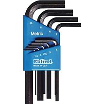 EKLIND 10509 Hex-L Key allen wrench - 9pc set Metric MM sizes 1.5-10 Short - $10.95