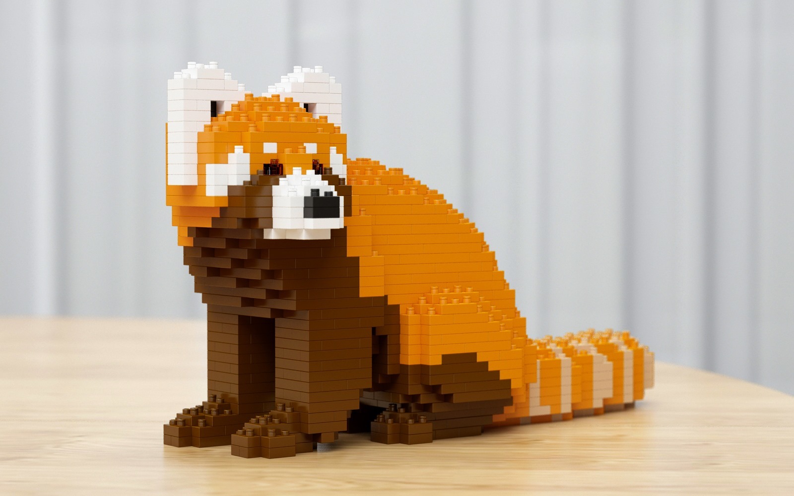 Red Panda Sculptures (JEKCA Lego Brick) DIY Kit Item image 2