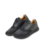 Hugo Boss Mens Black Sporty Leather Sneakers Casual Trainers, US 10, 7512-6 - £178.42 GBP