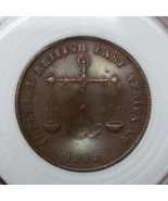 Mombasa British East Africa 1888 Copper 1/4 Anna Coin - $39.19
