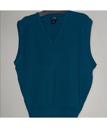 Par Four Sweater Vest Mens Teal Green XL V Neck Golf Casual Preppy - $19.60