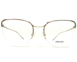 PRADA Eyeglasses Frames VPR 60U ZVN-1O1 Polished Gold Cat Eye Oversize 5... - $102.63